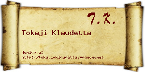 Tokaji Klaudetta névjegykártya